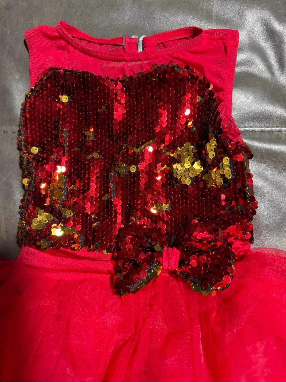 Weissman Girls XSC Red Gold Sequin Tutu Dance Costume Recital Competition